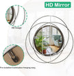 Circle Mirror Wall Decorative Metal Mirror Art Small Round Wall-Mounted Mirror Home Wall Decor for Bedroom Living Room Bathroom Entryway 16” x 16”