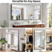 Koonmi Black Framed Bathroom Mirror - Shatterproof 36
