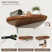 Solid Walnut Floating Shelves for Wall 15.7 Inch Set of 2, Live Edge Wall Mounted Shelf,Rustic Farmhouse Wooden Floating Shelf,Wood Wall Shelves for Bathroom Living Room,Bedroom,Kitchen