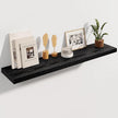 Black Floating Shelves 48 Inch Long, 8 Deep Floating Shelves for Wall, Rustic 48