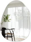 Irregular Wall Mirror 24x36 Inch,Asymmetrical Frameless Bathroom Mirrors with Tempered Glass for Bathroom Living Room Bedroom,Decorative Modern Wall Decor
