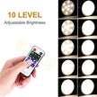 AIBOO LED Under Cabinet Lighting Fixture Kitchen Under Counter Lights with Plug in and Wireless RF Remote Control, 6 Thin Cabinet LED Puck Light Kits (4000K Natural White)