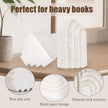 Heavy Duty Resin Bookends for Shelves - Modern Layered Arch Design, Aesthetic Home Decor,Stylish Decorative Book Ends