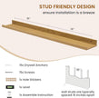 Axeman Picture Ledge Shelf, Floating Shelves for Decor Storage Set of 6, 36 inch Floating Wall Mounted Shelves, Wall Shelves with Lip for Living Room, Bedroom, Nursery, Bathroom, Kitchen, Oak