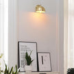 Globe Electric 65000048 1-Light Wall Sconce, Brushed Brass, Wall Lights for Living Room, Bedroom, Den, Mounted Bedside Lamp, Apartment Essentials, Dimmable, Lights for Apartment and Rentals
