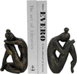 1 Pair Thinker Decorative Bookends for Shelves, Heavy-Duty Book Ends Holder, Resin Book Stopper for Office Home Living Room Decor
