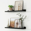 Picture Ledge Shelf, Floating Shelves Set of 2, 24 Inches Nursery Book Shelves for Toys Storage, Kids Bookshelf Wall Mounted for Living Room Bedroom Decor Books Photo Frames, Black