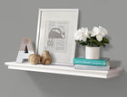 AHDECOR White Floating Shelves Wall Mounted, Deeper Wall Storage Shelf for Home Décor, Super Sturdy, Easy to Install, 36” Wide, 7.75” Deep