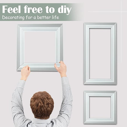 Sunnyglade 6 Frame Pre-Cut Wall Molding kit, Ready to Assemble Wainscoting Panels for Interior Wall Décor, Bedroom Living Room Office Accent Wall - Easy Installation with Glue (6)