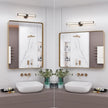 40x36 Gold Framed Mirror for Bathroom, Brushed Gold Brass Bathroom Mirror, Rectangle Gold Bathroom Vanity Mirror for Wall, Shatterproof, Anti-Rust, Hangs Horizontally or Vertically