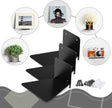 Jetec 6 Pack Invisible Floating Bookshelf Wall Mounted Floating Bookshelves Heavy Duty Book Organizers Hidden Book Shelf Metal Shelves Holder for Books Bedroom Living Room Home Office (Black)