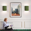 Nordic Minimalism Vintage Lamp Light Geometric Wall Lamp LED Wall Sconce Up Down Wall Lamp Resin Wall Spot Accent Lighting Indoor Lamps Night Lights for Living Room Bedroom Hallway(Green)
