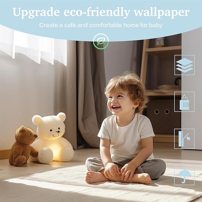 Dimoon 17.7''x118'' Peel and Stick Wallpaper White Contact Paper for New Environmentally Friendly Materials Thickening Upgrade Embossed Renter Friendly Wall Paper Modern Vinyl Wrap Countertop Bedroom