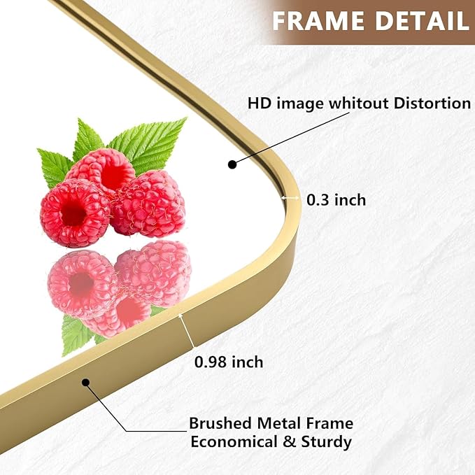 Brushed Gold Mirror, 24