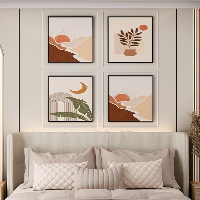 3 Set Accent Wall Molding Kit Premade Wainscoting Panels Wall Molding Peel and Stick Panel White Pre Cut Trim for Walls Picture Frame Molding for Home Decoration(31.5x31.5 Inch)