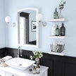 Small Floating Shelves for Wall - 9 Inch Square White Shelves for Bedroom, Living Room, Bathroom, Kitchen, Office Decor Set of 3,