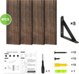 Fixwal Floating Shelves for Wall, Wood Wall Mounted Shelves for Bedroom, Bathroom, Living Room, Kitchen Storage and Decor(Brown, Set of 4, 16.5 Inch)