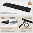 55 Inch Long Floating Shelves for Wall Set of 2, 55x9.3 Large Floating Shelf for Bedroom, Kitchen, Bathroom, Wall Mounted Rustic Wood Shelves with Invisible Bracket for Books, Decor, Black