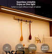 Under Cabinet Lighting Plug in, 16 Inch 1 Pc, Linkable AC120V 3CCT 3000K/4000K/5000K Ultra Slim, LED Under Cabinet Lights for Counter Light, Kitchen, Shelf, Sink, Workshop, Desk, Bronze