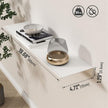 Danpoo White Floating Shelf for Wall Storage, Metal Wall Shelves for Living Room/Bathroom/Kitchen, Bedroom, 20” Long Display Shelf for Collectibles