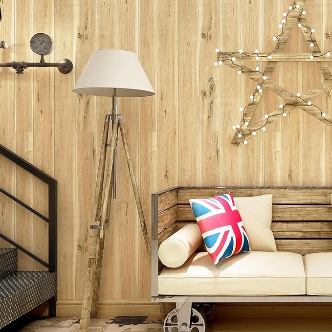 Yun-aeon Realistic Wood Peel and Stick Wallpaper 17.7