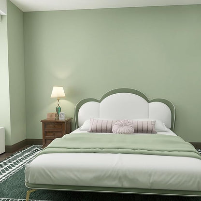 practicalWs Sage Green Wallpaper Stick and Peel Green Contact Paper 17.7'' x 393.7'' Removable Wallpaper Self-Adhesive Vinyl Solid Wall Paper for Bedroom Kitchen Cabinets