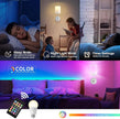 Battery Operated Wall Sconce Set of Two,Wireless Rechargeable Wall Light With Remote Control, Dimmable, 1800K/3000K/4000K/6000K/RGB, Timer, for Living Room, Bedroom, Fireplace, TV, 13.5 Inch, Chrome