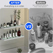 20IN Bathroom Shelves/Shelf Glass Wall Mount Floating Shelves for Bathroom Tempered Glass Rectangular 1 Tier Organizer Wall Shelf (Chrome Polished, 20'')