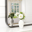 GLSLAND 20”x30“ Arched Bathroom Mirror - Black Aluminum Alloy Framed Wall Mirror, Arch Matted Vanity Mirror for Bedroom, Entryway Home Decor