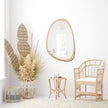 sawsile Irregular Wall Mirror for Bathroom,Wood Asymmetrical Rustic 24x36 inch Farmhouse Vanity Unique Nature Decorative Large Mirror for Entryway,Bedroom,Living Room,Washroom