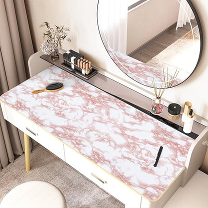 practicalWs White/Pink Marble Contact Paper Granite Peel and Stick Countertops Self-Adhesive Wallpaper Cabinets Drawer Shelf Wall Crafts Wall Paper Decorations 17.7 in x 196.8 in