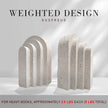 Heavy Duty Book Ends for Shelves, Decorative Book Stopper for Shelves, Resin Decor Bookends for Heavy Books, Modern Home Decor Aesthetic Bookend Aesthetically Pleasing Layered Arch Design, Set of 2