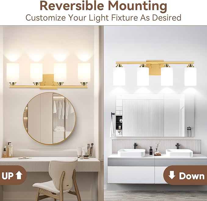 4-Light Bathroom Light Fixtures, 27
