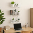Fire Escape Wall Shelf – New York Decorative Floating Shelf – Wall Art Ladder Shelf – White Metal Trinket Shelves for Bedroom, Living Room, Home, Storage and Display (3-Tier)