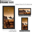 A PLUS MAX 5x10 Picture Frame Set of 2, Black Engineered Wood Frame for 5 x 10 Inch Picture Poster Photo, Light Weight 5 by 10 Frame with Wood-grain for Wall - 2 Pack/Black/5