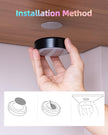 HOLKPOILOT Puck Lights with Remote, Under Cabinet Lights,2000mAh Battery Operated Closet Lights, Magnetic Under Cabinet Lighting Wireless, 3 Color Temps &7 RGB Colors, Black Rechargeable Puck Lights.