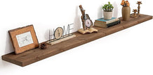 Marsmiles 72 Inch Floating Shelf | 9.3 Inch Deep Dark Wood Wall Shelf Set of 1 | Rustic Reclaimed Wood Shelves for Room Wall | Farmhouse Floating Shelves for Living Room Bathroom