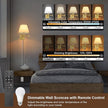 TRLIFE Dimmable Wall Sconce, Remote Control Dimming 10-100% and Adjustable Color Temperature 2700K-6500K Brushed Brass Swing Arm Wall Lights with Plug in Cord, 9.4