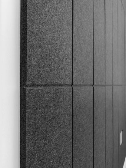Shiplap Felt Wall Panels, Black, 24 Pack, Modern Wall Paneling, Peel and Stick, Sound Absorbing, 23.25 sq ft