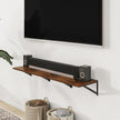 Deep Floating Shelves for Wall, 12 Inch Deep Floating Shelves Set of 3, 16W x 12D Wood Wall Shelves, Wide Wood Shelves with Metal Bracket for Living Room, Kitchen, Office, Bedroom - Rustic Brown