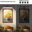Wireless Picture Light for Wall, Battery Painting Lighting with Metal Material, Remote Control,3 Lighitng Colors,300LM Brightness Dimmable, Timer Auto-off, Adjustable Light head for Portrait Gallery