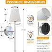 LUTEC Battery Operated Wall Sconce Set of 2,Rechargeable Wall Sconce, 12 Colors Wireless Wall Sconces with 5200mAh RGB Dimmable and Remote,Rechargeable Sconces Decor for Bedroom/Living Room/Hallway