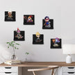 Small Floating Shelf for Wall Set of 6,Mini Shelves for Display Small Figurine,Plant,Collectibles,Wall Shelves for Bedroom Living Room Bathroom Kitchen Decor（Black）
