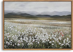 OIQArtOIQ Vintage Wildflowers Landscape Wall Art Framed Floral Natural Scenery Oil Painting Canvas Prints Country Farmhouse Rustic Fall Decor Pictures Kitchen Bedroom Living Room Bathroom