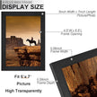 A PLUS MAX 5x7 Picture Frame, Engineered Wood Frame Display Photo 4x6 with Mat or 5 x 7 without Mat, 5 by 7 Frame with Black Wood Grain for Wall - 1 Pack/Black/5