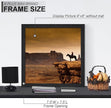 A PLUS MAX 8x8 Picture Frame Set of 2, Black Engineered Wood Frame for 8 x 8 Inch Picture Poster Photo, Light Weight 8 by 8 Frame with Wood-grain for Wall - 2 Pack/Black/8