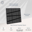 WoveN SounD Artisan Acoustic Wall Panels, 16 Pack 12x12 Inch, Wood Veneer Carved Sound Proof Wall Decor, Self-Adhesive for Home, Studio, Office & Focus Zones, Cut Prism, Black Oak