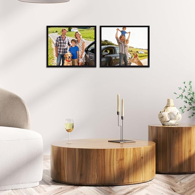 Hoikwo 18 Packs 10x12 Black Plastic Multi Picture Frames Set with Plastic Cover, for Family Photos, Artwork, Light Weight Bulk 10 by 12 Frames Pack for Wall Hanging and Table, Stylish Picture Frames