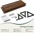 Floating Shelves, 12 Inch Deep Rustic Wood Wall Storage, 36W x 12D Wall Shelves Set of 2, Heavy Duty Metal Brackets, Large Industrial Book Shelf for Living Room, Kitchen, Bedroom, Walnut