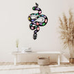 Wooden Floating Shelf Snake Design Unique Room Decor Crystal & Rock Display Shelf, Floating Wall Shelves with Snake Design for Rocks, Crystals, Oils, Stones, Plants(18.9